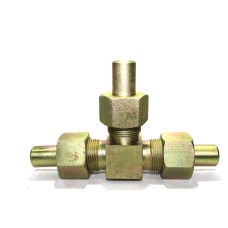 MS Weldable Tee Equal Union Couplings Hydraulic With Weldable B Nipple